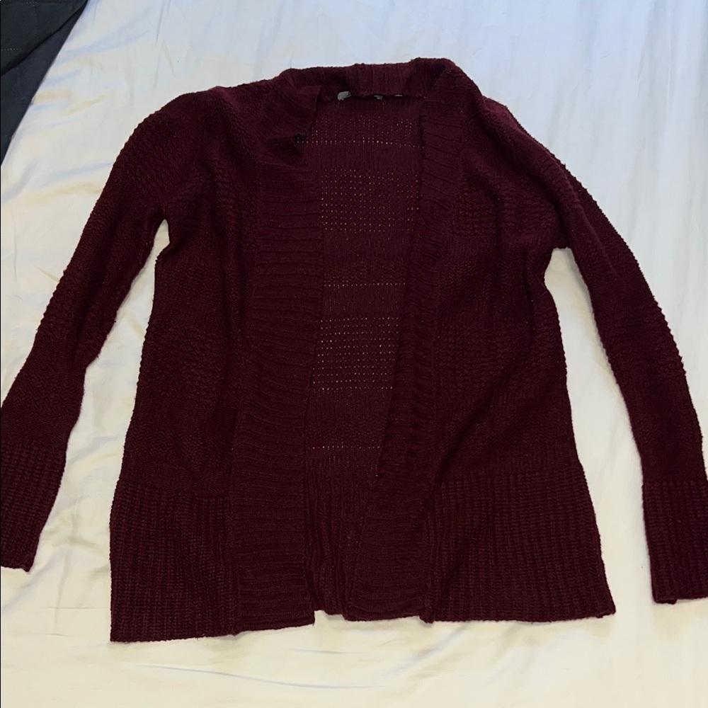 Women's Burgundy Cardigan